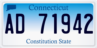 CT license plate AD71942