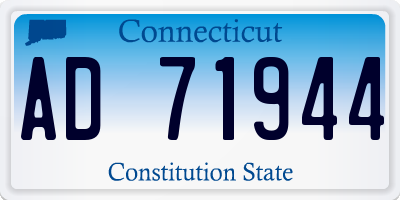 CT license plate AD71944