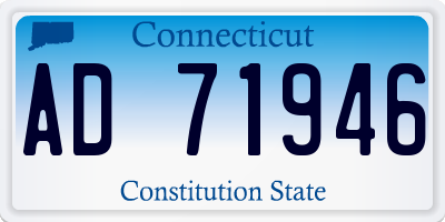 CT license plate AD71946