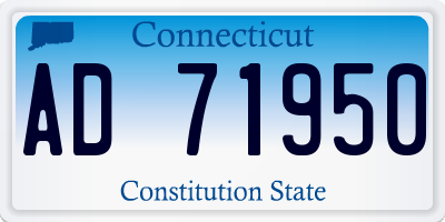 CT license plate AD71950