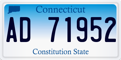 CT license plate AD71952