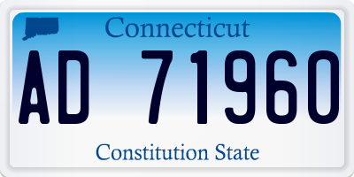 CT license plate AD71960