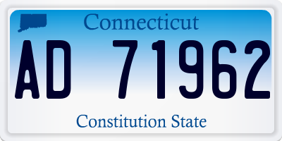 CT license plate AD71962