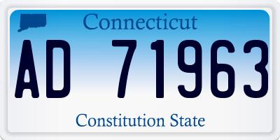 CT license plate AD71963