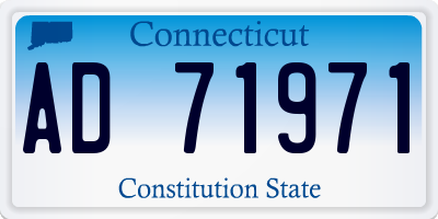CT license plate AD71971