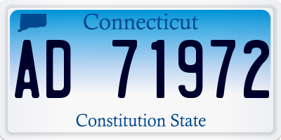 CT license plate AD71972