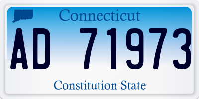 CT license plate AD71973