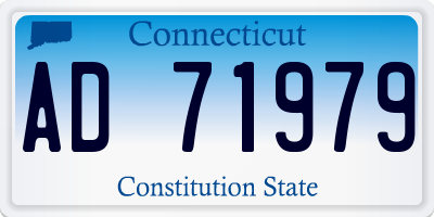 CT license plate AD71979