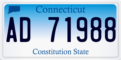 CT license plate AD71988