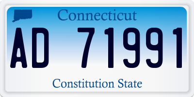 CT license plate AD71991