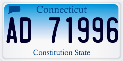 CT license plate AD71996