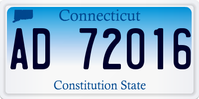 CT license plate AD72016