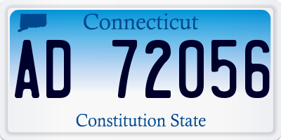 CT license plate AD72056