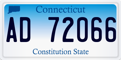 CT license plate AD72066