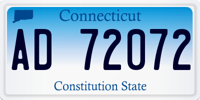 CT license plate AD72072