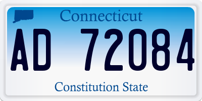 CT license plate AD72084