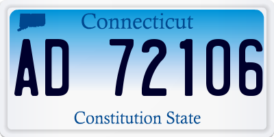 CT license plate AD72106