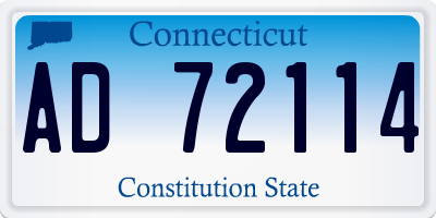 CT license plate AD72114