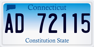 CT license plate AD72115
