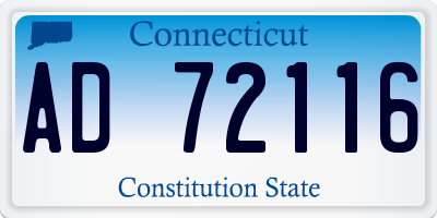 CT license plate AD72116