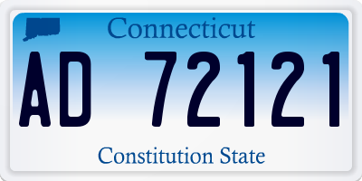 CT license plate AD72121