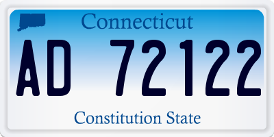 CT license plate AD72122