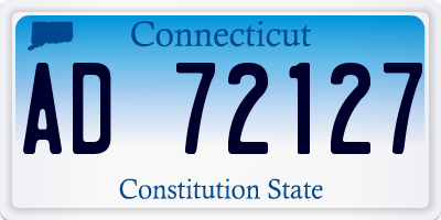 CT license plate AD72127