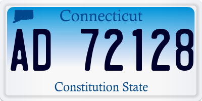 CT license plate AD72128