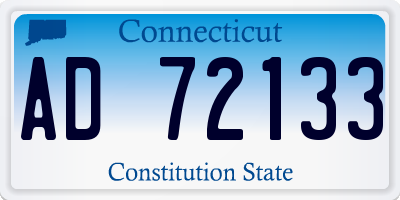 CT license plate AD72133