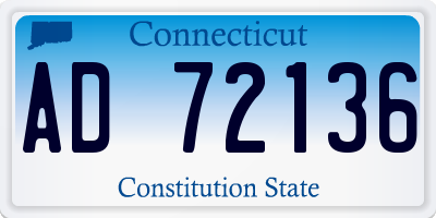 CT license plate AD72136