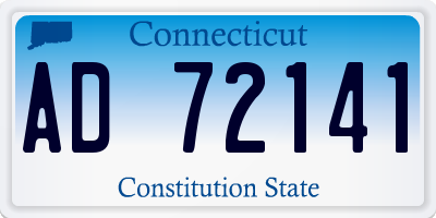 CT license plate AD72141