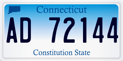 CT license plate AD72144