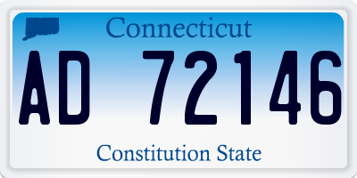 CT license plate AD72146