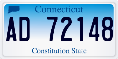 CT license plate AD72148