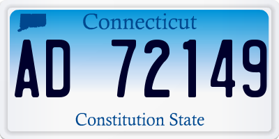 CT license plate AD72149