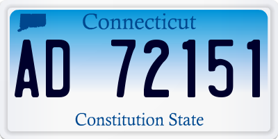 CT license plate AD72151