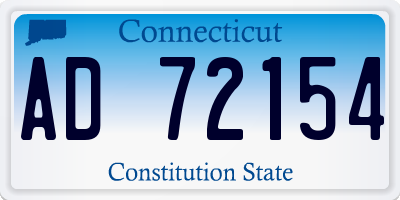 CT license plate AD72154