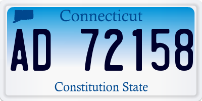 CT license plate AD72158