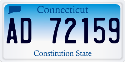 CT license plate AD72159