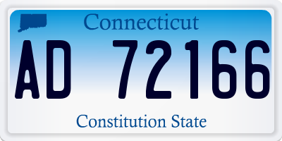 CT license plate AD72166