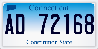 CT license plate AD72168