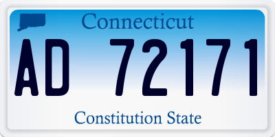 CT license plate AD72171