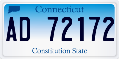 CT license plate AD72172