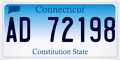 CT license plate AD72198