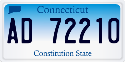 CT license plate AD72210