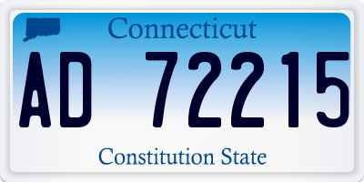 CT license plate AD72215