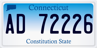 CT license plate AD72226