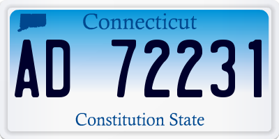 CT license plate AD72231