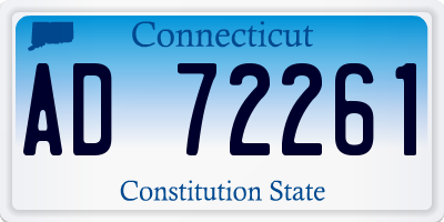 CT license plate AD72261
