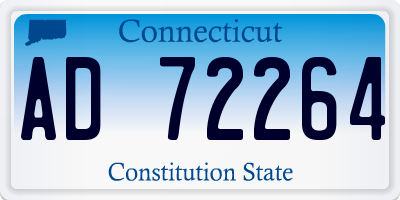 CT license plate AD72264